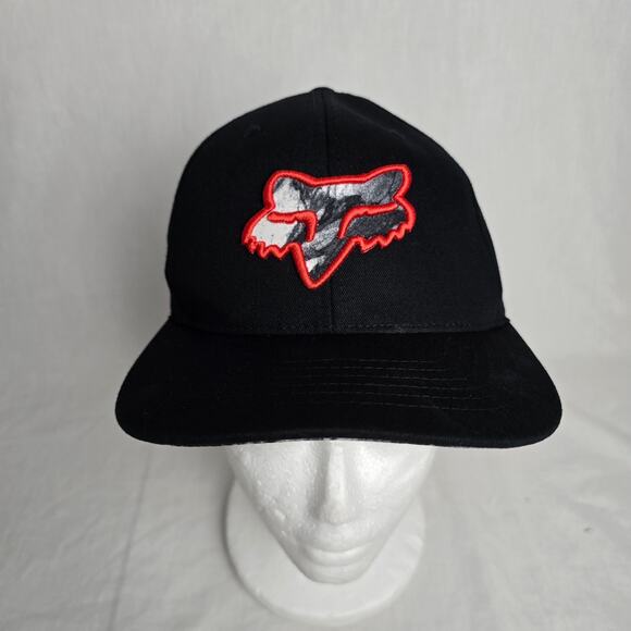Fox Racing Trucker Hat Black Red Fox Head 100% Cotton OSFA - Picture 2 of 13